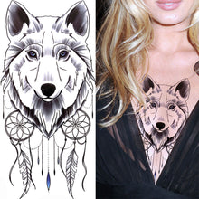 Load image into Gallery viewer, Creative Flower Half Arm Cool Tattoo Stickers Waterproof Fashion Lion Animal Tiger Men Women Female Snake Tattoo Stickers
