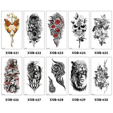 Load image into Gallery viewer, Creative Flower Half Arm Cool Tattoo Stickers Waterproof Fashion Lion Animal Tiger Men Women Female Snake Tattoo Stickers
