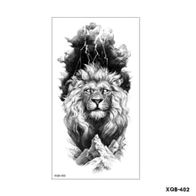 Load image into Gallery viewer, Creative Flower Half Arm Cool Tattoo Stickers Waterproof Fashion Lion Animal Tiger Men Women Female Snake Tattoo Stickers
