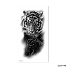 Load image into Gallery viewer, Creative Flower Half Arm Cool Tattoo Stickers Waterproof Fashion Lion Animal Tiger Men Women Female Snake Tattoo Stickers
