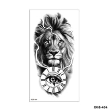Load image into Gallery viewer, Creative Flower Half Arm Cool Tattoo Stickers Waterproof Fashion Lion Animal Tiger Men Women Female Snake Tattoo Stickers
