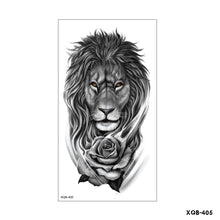 Load image into Gallery viewer, Creative Flower Half Arm Cool Tattoo Stickers Waterproof Fashion Lion Animal Tiger Men Women Female Snake Tattoo Stickers
