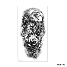 Load image into Gallery viewer, Creative Flower Half Arm Cool Tattoo Stickers Waterproof Fashion Lion Animal Tiger Men Women Female Snake Tattoo Stickers
