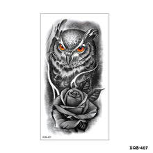 Load image into Gallery viewer, Creative Flower Half Arm Cool Tattoo Stickers Waterproof Fashion Lion Animal Tiger Men Women Female Snake Tattoo Stickers
