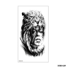 Load image into Gallery viewer, Creative Flower Half Arm Cool Tattoo Stickers Waterproof Fashion Lion Animal Tiger Men Women Female Snake Tattoo Stickers
