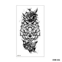 Load image into Gallery viewer, Creative Flower Half Arm Cool Tattoo Stickers Waterproof Fashion Lion Animal Tiger Men Women Female Snake Tattoo Stickers
