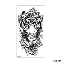 Load image into Gallery viewer, Creative Flower Half Arm Cool Tattoo Stickers Waterproof Fashion Lion Animal Tiger Men Women Female Snake Tattoo Stickers
