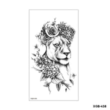 Load image into Gallery viewer, Creative Flower Half Arm Cool Tattoo Stickers Waterproof Fashion Lion Animal Tiger Men Women Female Snake Tattoo Stickers
