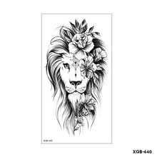 Load image into Gallery viewer, Creative Flower Half Arm Cool Tattoo Stickers Waterproof Fashion Lion Animal Tiger Men Women Female Snake Tattoo Stickers

