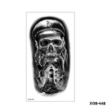 Load image into Gallery viewer, Creative Flower Half Arm Cool Tattoo Stickers Waterproof Fashion Lion Animal Tiger Men Women Female Snake Tattoo Stickers
