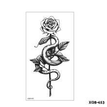 Load image into Gallery viewer, Creative Flower Half Arm Cool Tattoo Stickers Waterproof Fashion Lion Animal Tiger Men Women Female Snake Tattoo Stickers
