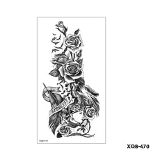 Load image into Gallery viewer, Creative Flower Half Arm Cool Tattoo Stickers Waterproof Fashion Lion Animal Tiger Men Women Female Snake Tattoo Stickers
