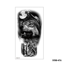 Load image into Gallery viewer, Creative Flower Half Arm Cool Tattoo Stickers Waterproof Fashion Lion Animal Tiger Men Women Female Snake Tattoo Stickers
