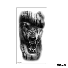 Load image into Gallery viewer, Creative Flower Half Arm Cool Tattoo Stickers Waterproof Fashion Lion Animal Tiger Men Women Female Snake Tattoo Stickers

