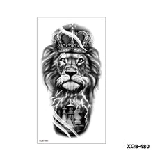 Load image into Gallery viewer, Creative Flower Half Arm Cool Tattoo Stickers Waterproof Fashion Lion Animal Tiger Men Women Female Snake Tattoo Stickers

