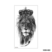 Load image into Gallery viewer, Creative Flower Half Arm Cool Tattoo Stickers Waterproof Fashion Lion Animal Tiger Men Women Female Snake Tattoo Stickers
