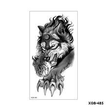 Load image into Gallery viewer, Creative Flower Half Arm Cool Tattoo Stickers Waterproof Fashion Lion Animal Tiger Men Women Female Snake Tattoo Stickers
