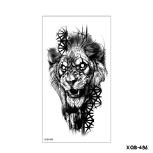 Load image into Gallery viewer, Creative Flower Half Arm Cool Tattoo Stickers Waterproof Fashion Lion Animal Tiger Men Women Female Snake Tattoo Stickers
