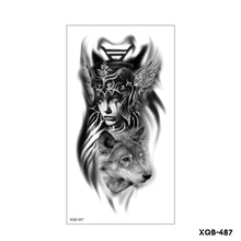 Load image into Gallery viewer, Creative Flower Half Arm Cool Tattoo Stickers Waterproof Fashion Lion Animal Tiger Men Women Female Snake Tattoo Stickers
