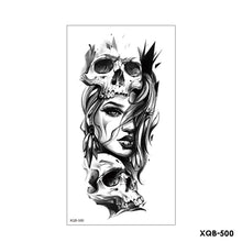 Load image into Gallery viewer, Creative Flower Half Arm Cool Tattoo Stickers Waterproof Fashion Lion Animal Tiger Men Women Female Snake Tattoo Stickers
