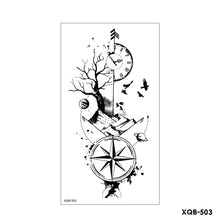 Load image into Gallery viewer, Creative Flower Half Arm Cool Tattoo Stickers Waterproof Fashion Lion Animal Tiger Men Women Female Snake Tattoo Stickers
