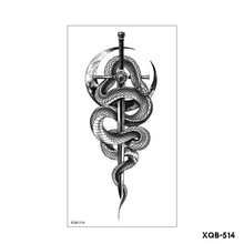 Load image into Gallery viewer, Creative Flower Half Arm Cool Tattoo Stickers Waterproof Fashion Lion Animal Tiger Men Women Female Snake Tattoo Stickers
