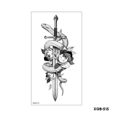 Load image into Gallery viewer, Creative Flower Half Arm Cool Tattoo Stickers Waterproof Fashion Lion Animal Tiger Men Women Female Snake Tattoo Stickers
