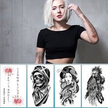 Load image into Gallery viewer, Creative Flower Half Arm Tattoo Stickers Waterproof Fashion Lion Animal Tiger Men Women Tattoo Sticker Snake Tattoo Stickers
