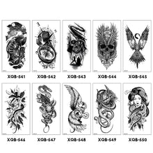 Load image into Gallery viewer, Creative Flower Half Arm Tattoo Stickers Waterproof Fashion Lion Animal Tiger Men Women Tattoo Sticker Snake Tattoo Stickers
