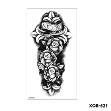 Load image into Gallery viewer, Creative Flower Half Arm Tattoo Stickers Waterproof Fashion Lion Animal Tiger Men Women Tattoo Sticker Snake Tattoo Stickers
