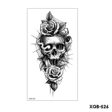 Load image into Gallery viewer, Creative Flower Half Arm Tattoo Stickers Waterproof Fashion Lion Animal Tiger Men Women Tattoo Sticker Snake Tattoo Stickers
