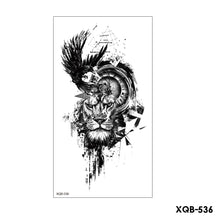 Load image into Gallery viewer, Creative Flower Half Arm Tattoo Stickers Waterproof Fashion Lion Animal Tiger Men Women Tattoo Sticker Snake Tattoo Stickers

