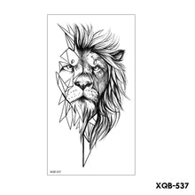 Load image into Gallery viewer, Creative Flower Half Arm Tattoo Stickers Waterproof Fashion Lion Animal Tiger Men Women Tattoo Sticker Snake Tattoo Stickers
