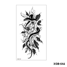Load image into Gallery viewer, Creative Flower Half Arm Tattoo Stickers Waterproof Fashion Lion Animal Tiger Men Women Tattoo Sticker Snake Tattoo Stickers
