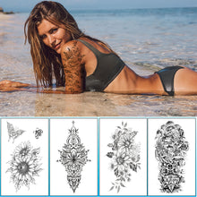 Load image into Gallery viewer, Flower Arm Tattoo Stickers Half Arm Waterproof Fashion Animal Tiger Men Women Tattoo Sticker Snake Creative Tattoo Stickers
