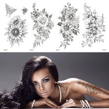 Load image into Gallery viewer, Flower Arm Tattoo Stickers Half Arm Waterproof Fashion Animal Tiger Men Women Tattoo Sticker Snake Creative Tattoo Stickers
