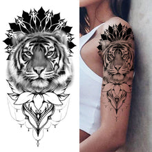 Load image into Gallery viewer, Flower Arm Tattoo Stickers Half Arm Waterproof Fashion Animal Tiger Men Women Tattoo Sticker Snake Creative Tattoo Stickers
