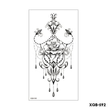 Load image into Gallery viewer, Flower Arm Tattoo Stickers Half Arm Waterproof Fashion Animal Tiger Men Women Tattoo Sticker Snake Creative Tattoo Stickers
