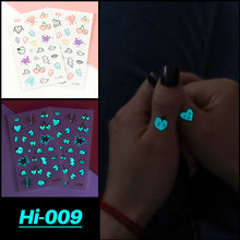 Load image into Gallery viewer, Cute Waterproof Blue Luminous Tattoo Stickers Small Fresh Animal Tattoo Stickers Rainbow Heart Penguin Dog Arm Tattoo Sticker
