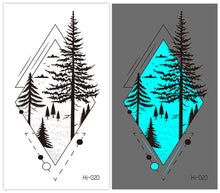 Load image into Gallery viewer, Cute Waterproof Blue Luminous Tattoo Stickers Small Fresh Animal Tattoo Stickers Deer Panda Penguin Dog Arm Tattoo Sticker
