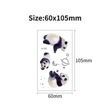 Load image into Gallery viewer, Blue Luminous Tattoo Stickers Waterproof Small Fresh Cute Animal Tattoo Stickers Deer Panda Penguin Dog Arm Tattoo Sticker
