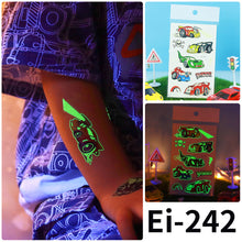 Load image into Gallery viewer, Waterproof Cool Racing Motorcycle Luminous Tattoo Stickers Glow Stickers Party Tattoo Stickers Men Women Tattoo Sticker
