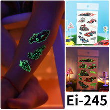 Load image into Gallery viewer, Waterproof Cool Racing Motorcycle Luminous Tattoo Stickers Glow Stickers Party Tattoo Stickers Men Women Tattoo Sticker

