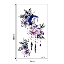 Load image into Gallery viewer, Gardenia Blue Show Juice Tattoo Stickers Men and Women Waterproof Lasting Waterproof Simulation Planting Tattoo Stickers
