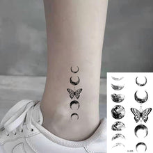 Load image into Gallery viewer, Creative Small Fresh Tattoo Stickers Black and White Animal Disposable Tattoo Stickers Dreamcatcher Arm Body Moon Tattoo Stickers
