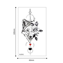 Load image into Gallery viewer, Creative Small Fresh Tattoo Stickers Black and White Animal Disposable Tattoo Stickers Dreamcatcher Arm Body Moon Tattoo Stickers
