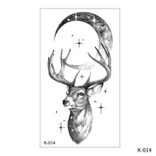 Load image into Gallery viewer, Creative Small Fresh Tattoo Stickers Black and White Animal Disposable Tattoo Stickers Dreamcatcher Arm Body Moon Tattoo Stickers
