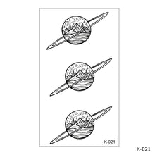 Load image into Gallery viewer, Creative Small Fresh Tattoo Stickers Black and White Animal Disposable Tattoo Stickers Dreamcatcher Arm Body Moon Tattoo Stickers
