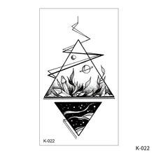 Load image into Gallery viewer, Creative Small Fresh Tattoo Stickers Black and White Animal Disposable Tattoo Stickers Dreamcatcher Arm Body Moon Tattoo Stickers
