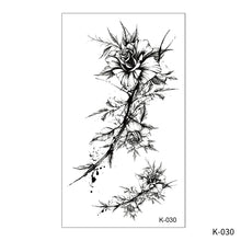 Load image into Gallery viewer, Creative Small Fresh Tattoo Stickers Black and White Animal Disposable Tattoo Stickers Dreamcatcher Arm Body Moon Tattoo Stickers
